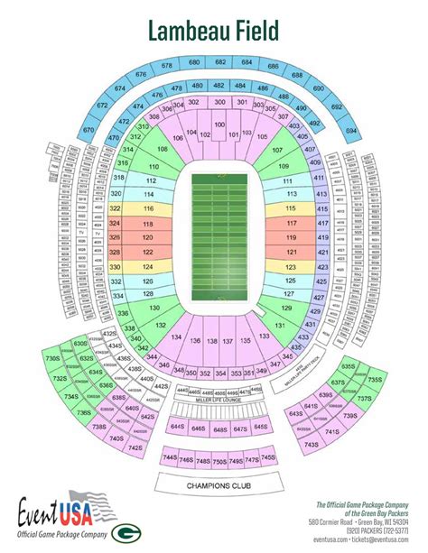 Lambeau Field Seating Chart