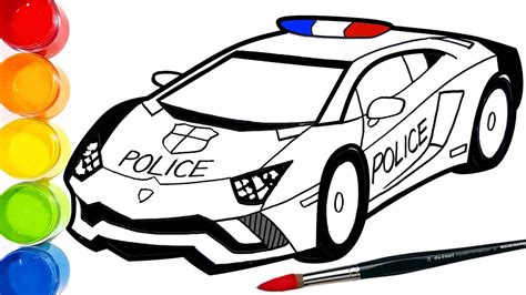 Lamborghini Police Car Coloring Page Coloring Page Police Car - Coloring Page Police Car