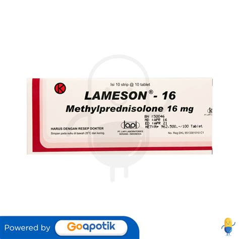 Lameson 16 Mg   Lameson 16 Mg Tablet Manfaat Dosis Efek Samping - Lameson 16 Mg