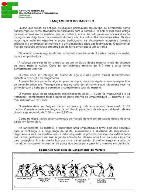 Lançamento De Martelo