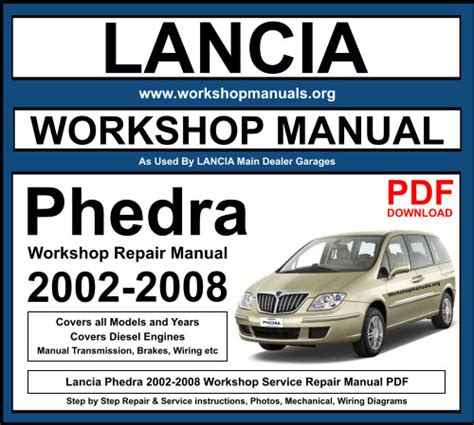 Read Lancia Phedra User Manual 