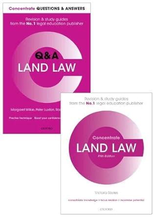 Read Online Land Law Revision Pack 2017 Law Revision And Study Guide Concentrate 