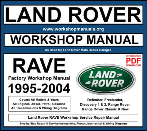 Download Land Rover Rave Manual Online 