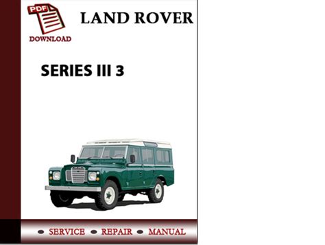 Read Land Rover Series 3 Owners Manual 