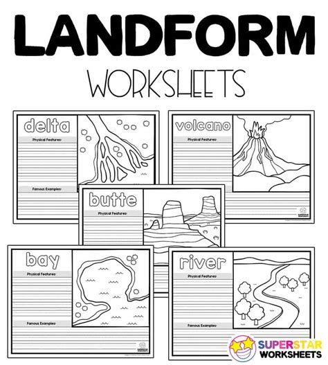 Landform Worksheets Superstar Worksheets Landforms Worksheets 4th Grade - Landforms Worksheets 4th Grade