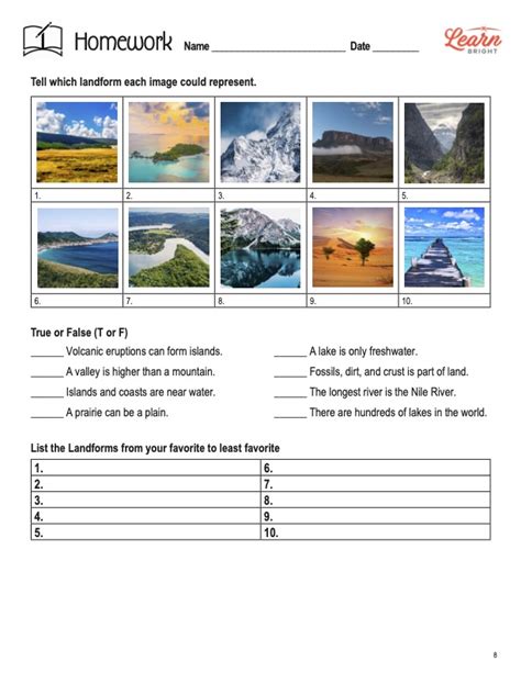Landforms Free Pdf Download Learn Bright Landforms Worksheets For 4th Grade - Landforms Worksheets For 4th Grade