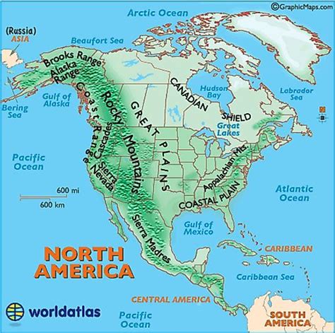 Landforms Of North America Mountain Ranges Of North Landform Regions Of The United States - Landform Regions Of The United States