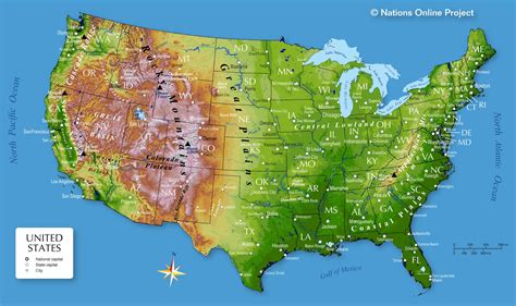 Landforms Of The United States U S Geological Landform Regions Of The United States - Landform Regions Of The United States
