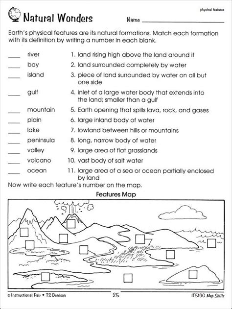 Landforms Worksheets 3rd Grade   3rd Grade Landforms Teachervision - Landforms Worksheets 3rd Grade