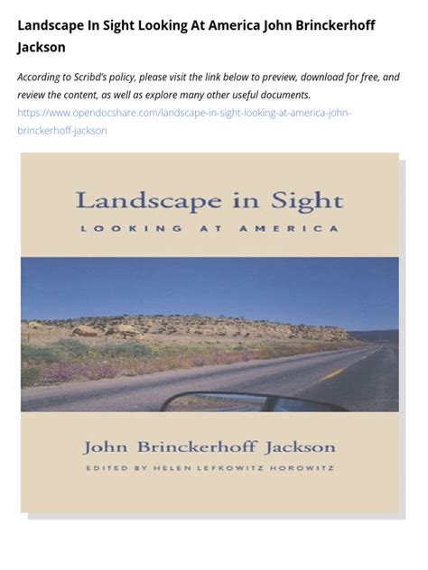 Landscape In Sight Looking At America