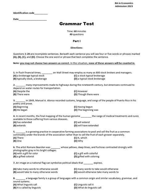 langara english test practice exam