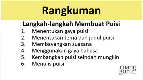 langkah-langkah membuat puisi | Obrolan santai Aku melihat cinta di jalan