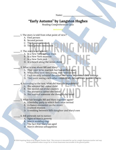 langston hughes question and answer