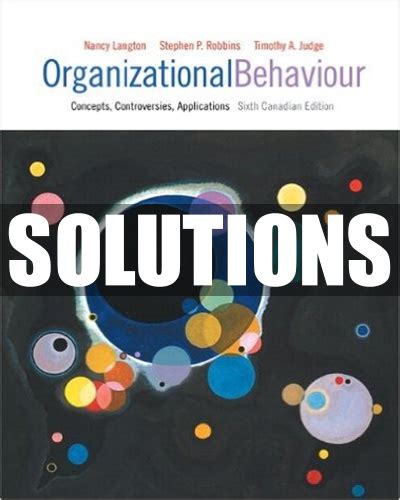 Read Langton Organizational Behaviour 6Th Edition 