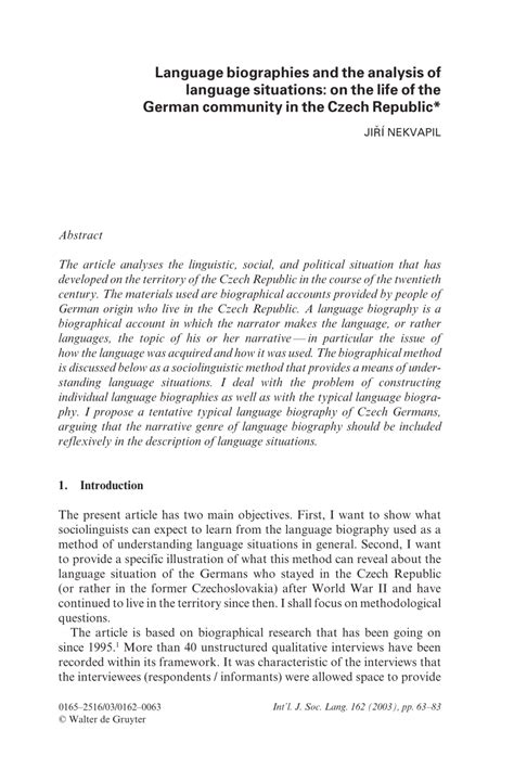 language biography analysis