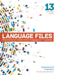 Language Files Linguistics