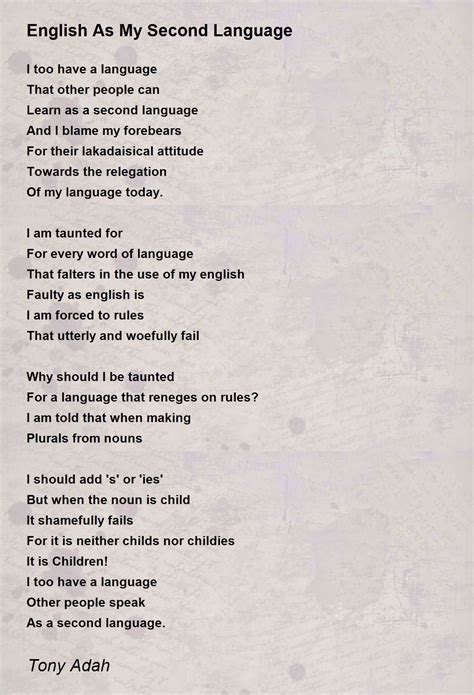 Language In A Poem