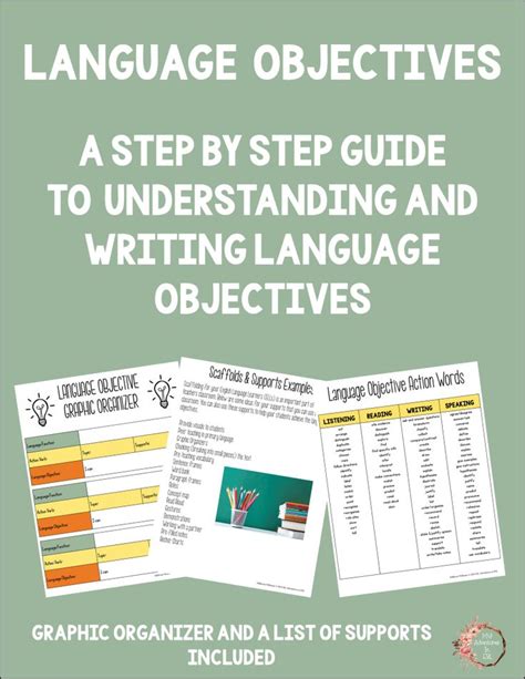 Language Objectives A Step By Step Guide My Language Objectives For Writing - Language Objectives For Writing