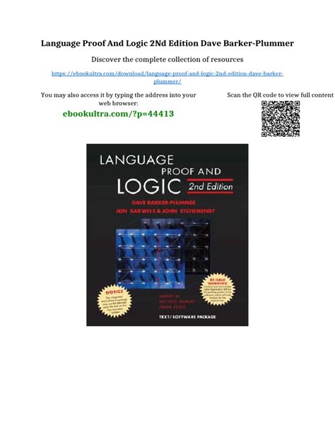Language Proof And Logic 2nd Edition Answer Key