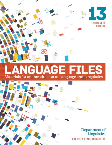 Full Download Language Files Materials For An Introduction To And Linguistics Ohio State University 