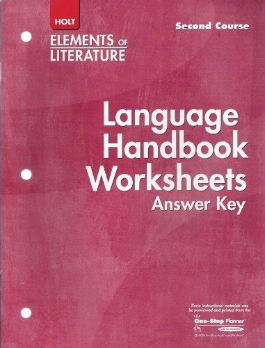 Download Language Handbook Answer Key Second Course 