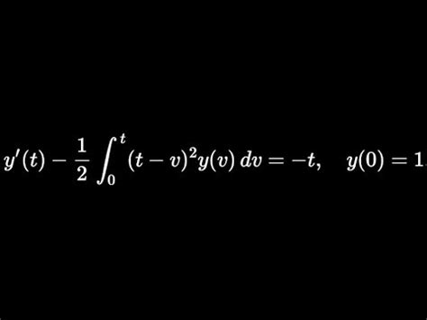 laplace transform Integrodifferential equation MathOverflow