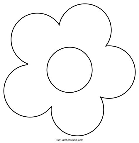 Large Flower Template Cut Out