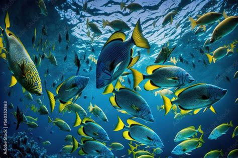 Large Group Of Fish