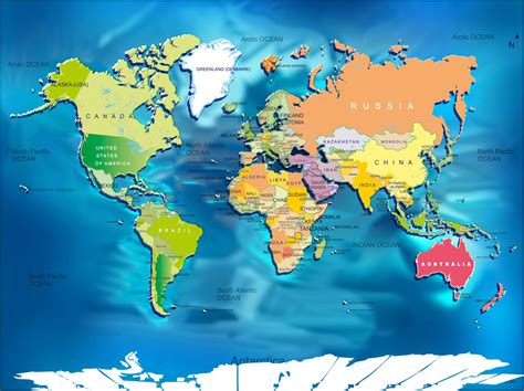 Large Map Of The World Poster