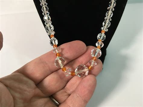 Large Orange Glass Necklace