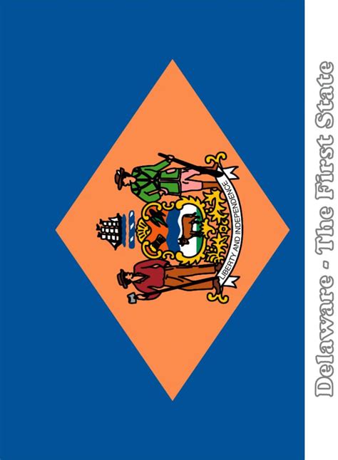 Large Printable Delaware State Flag To Color From Delaware Flag Coloring Page - Delaware Flag Coloring Page