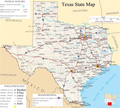 large texas map