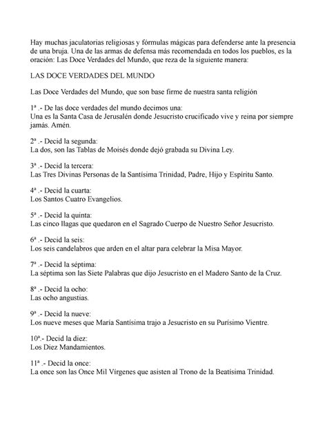 Las 12 Verdades