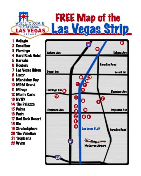 las vegas hotels map strip