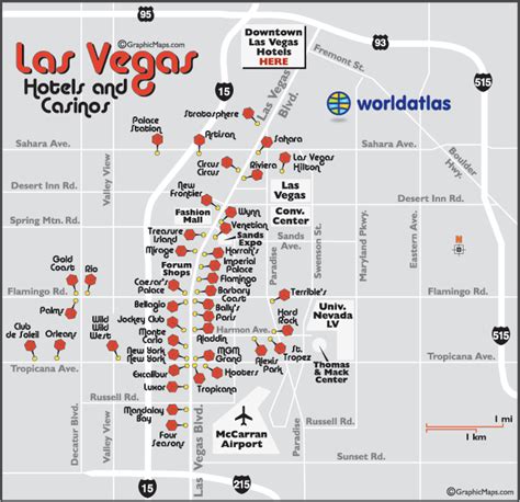 las vegas map of casinos