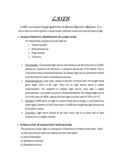 laser notes for btech