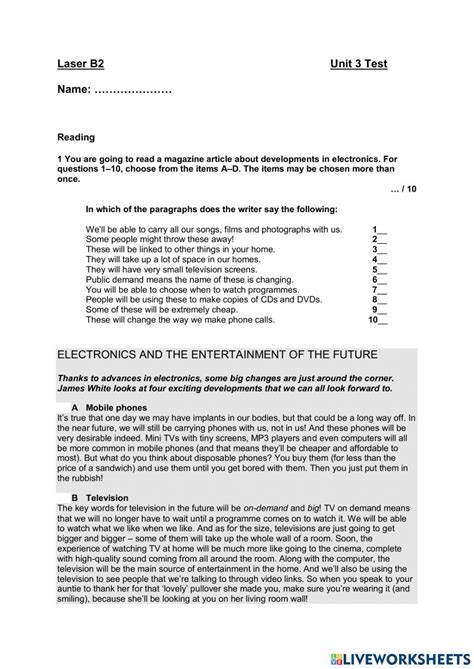 Full Download Laser B2 Test Answers 