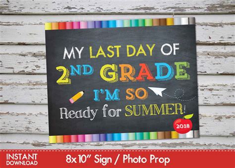 Last Day Of 2nd Grade Autographs Memory Book 2nd Grade Memory Book - 2nd Grade Memory Book