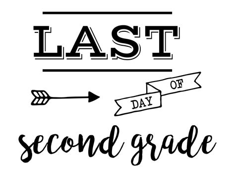 Last Day Of Second Grade Printable   Last Day Second Grade Sign Teachers Printables - Last Day Of Second Grade Printable
