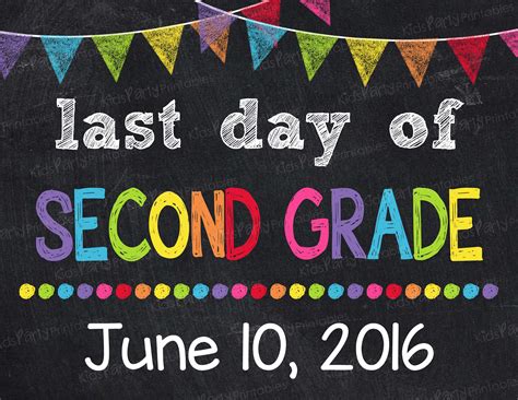 Last Day Of Second Grade Sign Free Printable Last Day Of Second Grade Printable - Last Day Of Second Grade Printable