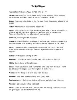 Last Supper Drama Script