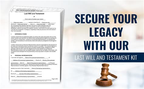 Last Will Testament Kit Do It Yourself Kit