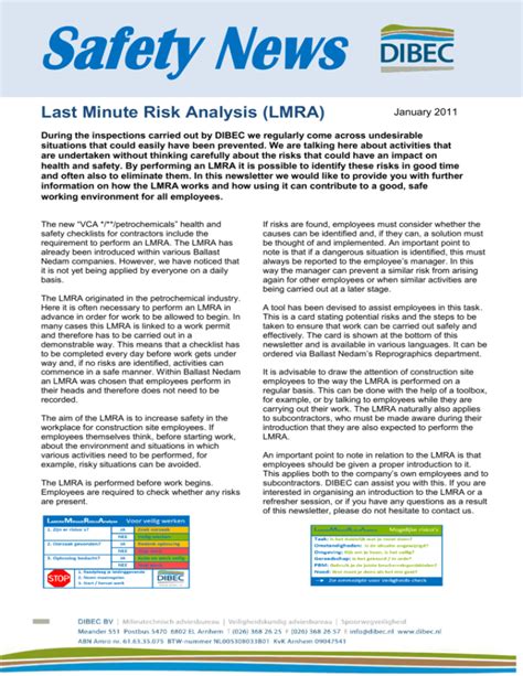 Read Last Minute Risk Analysis Lmra Ballast Nedam 