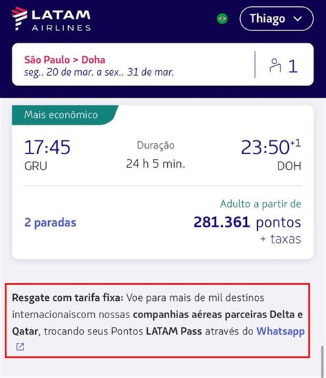 latam passagem