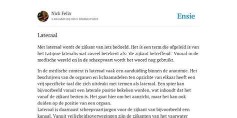 lateraal betekenis