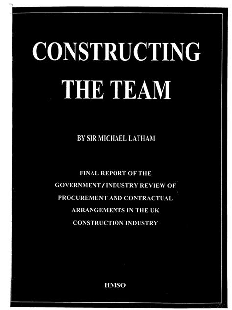 latham report constructing the team