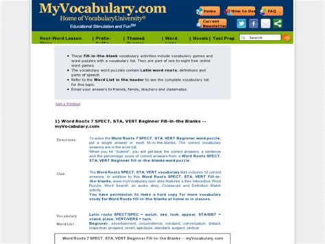 Latin Roots Spect Sta Vert Beginner Quiz Worksheet Latin Root Word Worksheet - Latin Root Word Worksheet