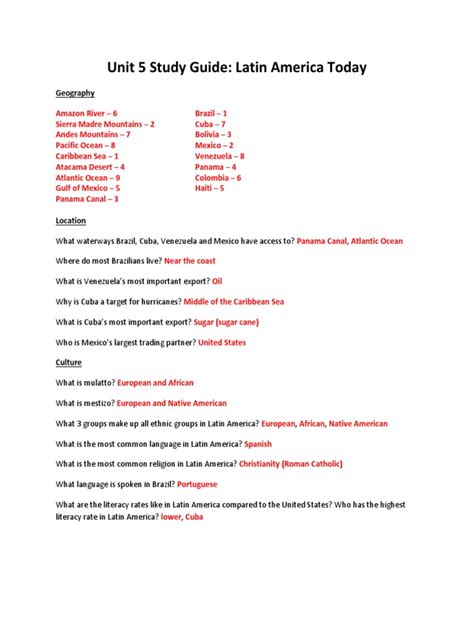 Download Latin America Study Guide Answer 