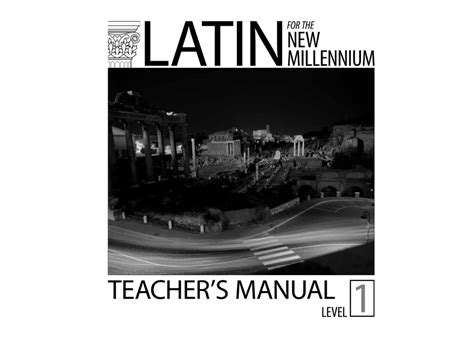 Read Online Latin For The New Millenium Level 1 Workbook Answers 