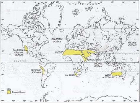Latitude Range Of Desert